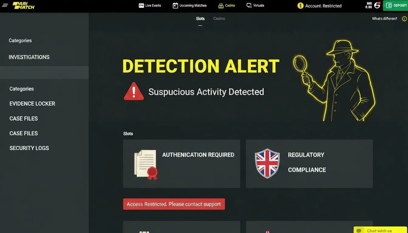  Investigator inspecting documents with warning flags 